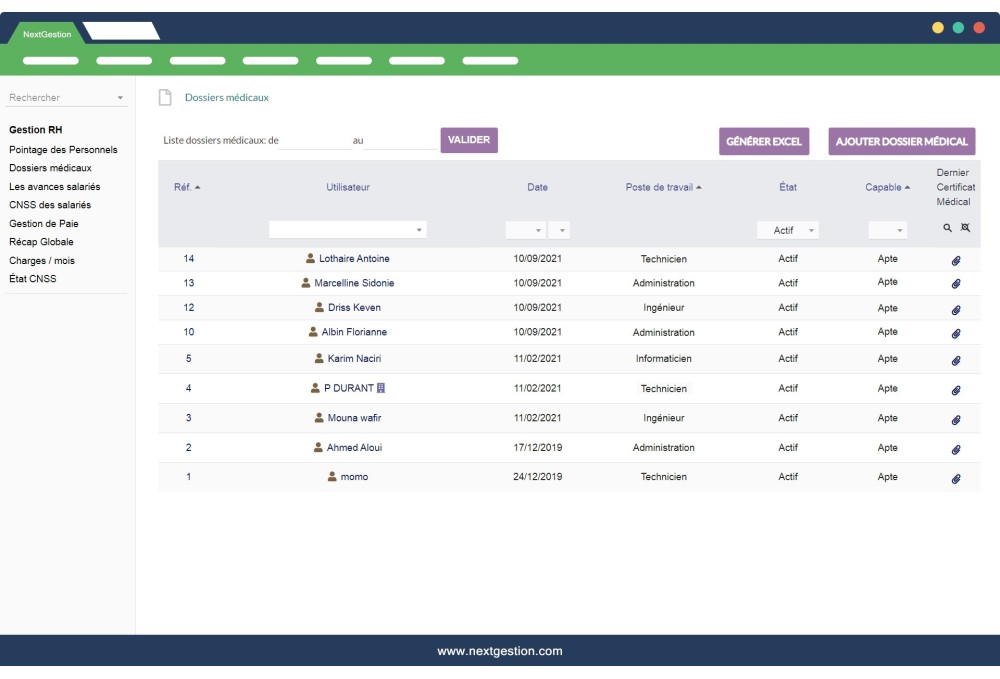 Module Gestion des Ressources Humaines GRH & Paie
