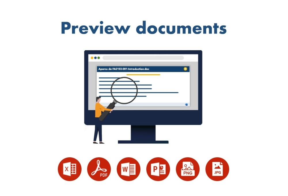 Aperçu document PDF word Excel ppt