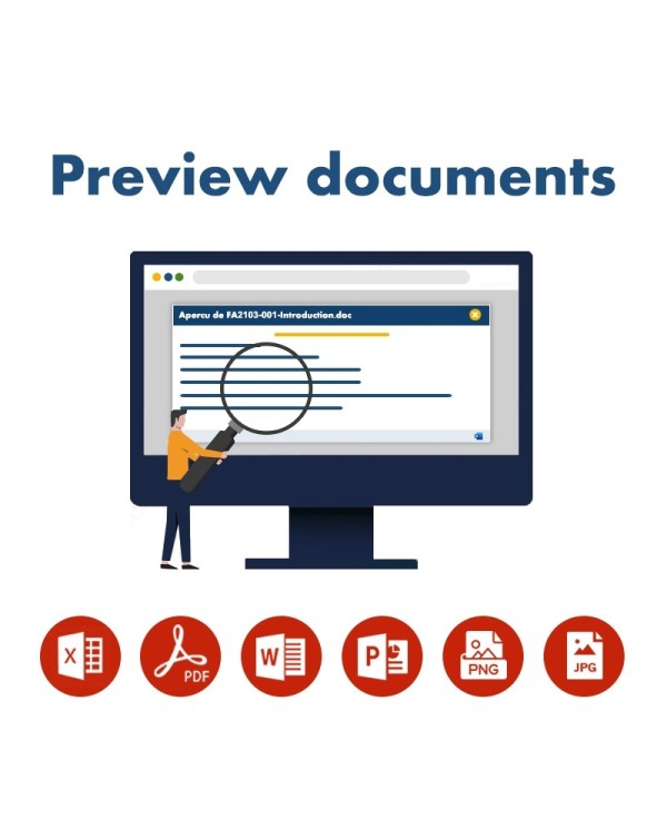 Aperçu document PDF word Excel ppt