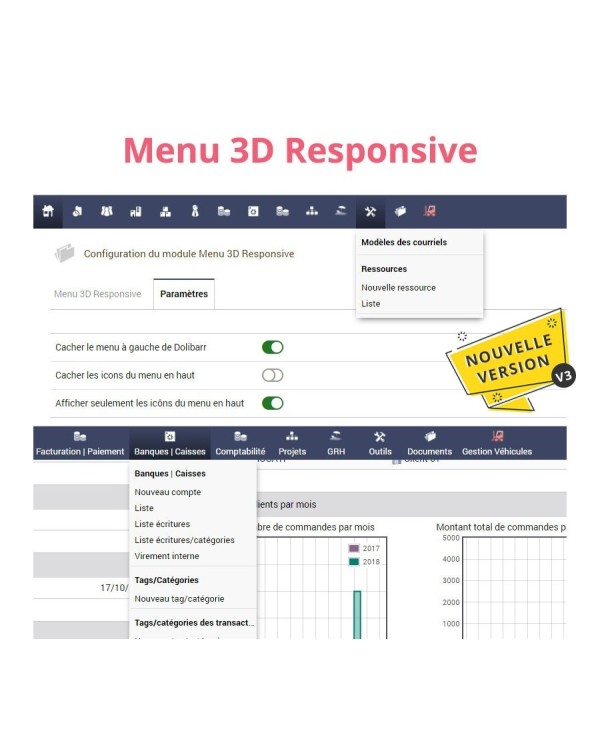 Menu 3D Responsive pour Dolibarr