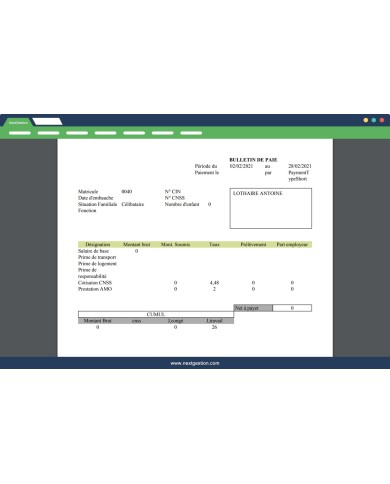 Gestion des ordres de virements