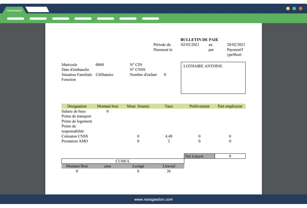 Gestion des ordres de virements