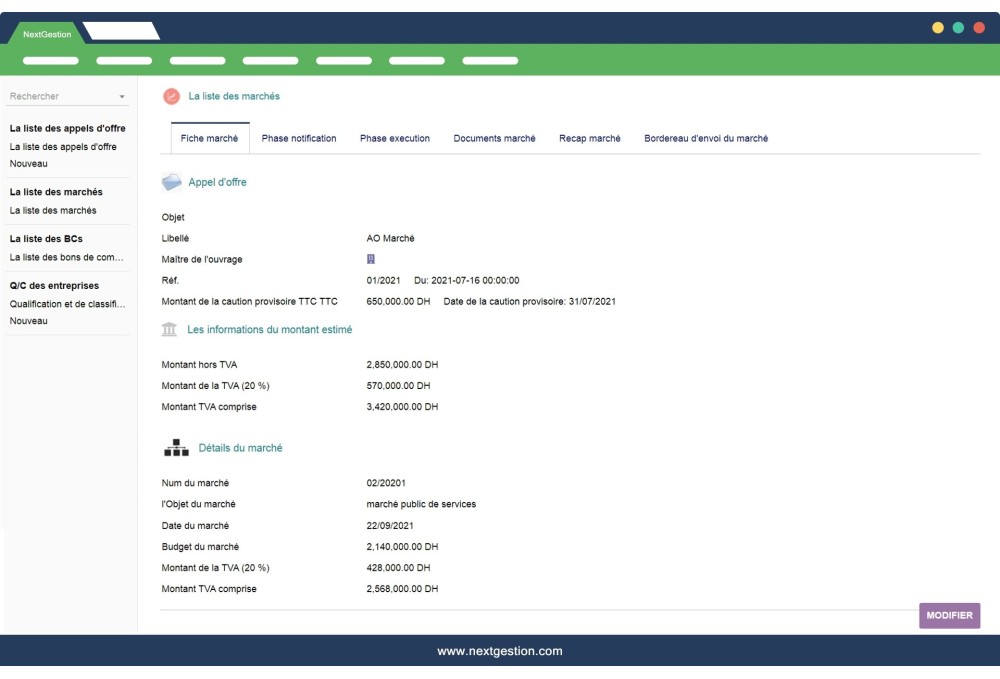Public Market Management, Invitation to Tender and Purchase Order