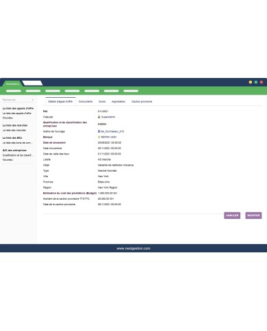 Gestion Marché public, Appel d'offre et bon de commande