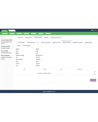 Gestion Marché public, Appel d'offre et bon de commande