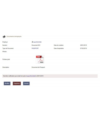 Documents des employés