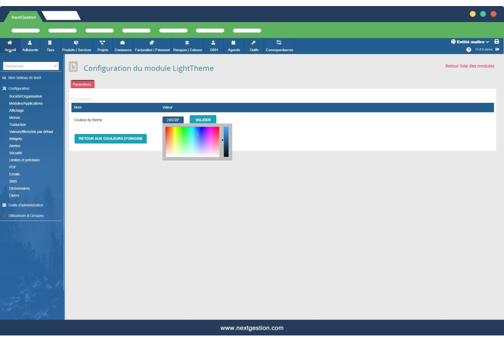 Light Theme de Dolibarr