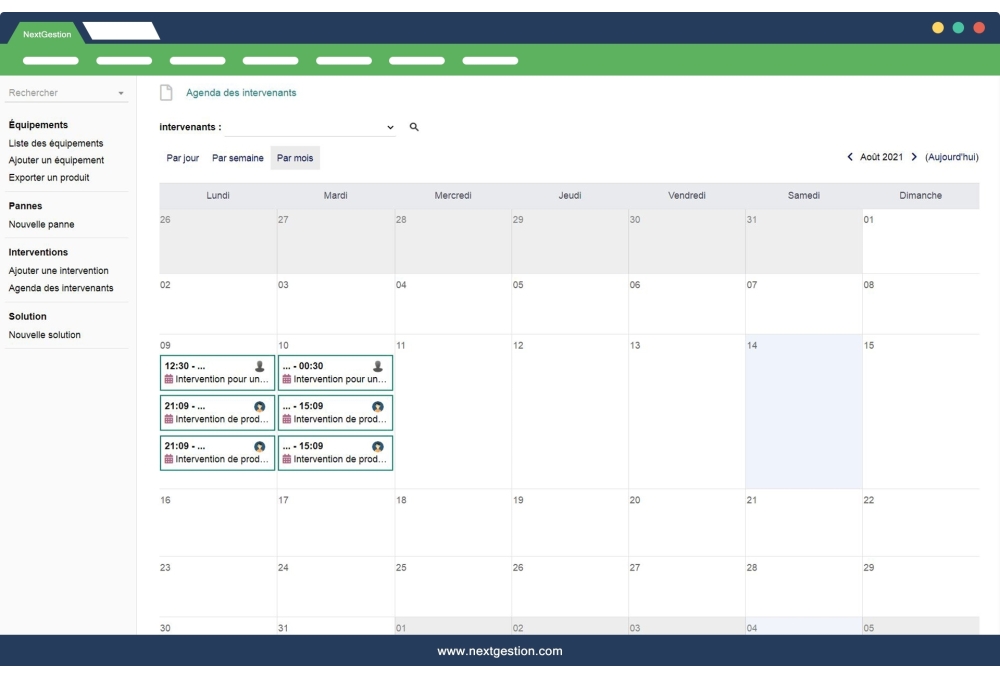 Equipment maintenance: Breakdowns, Interventions and Solutions