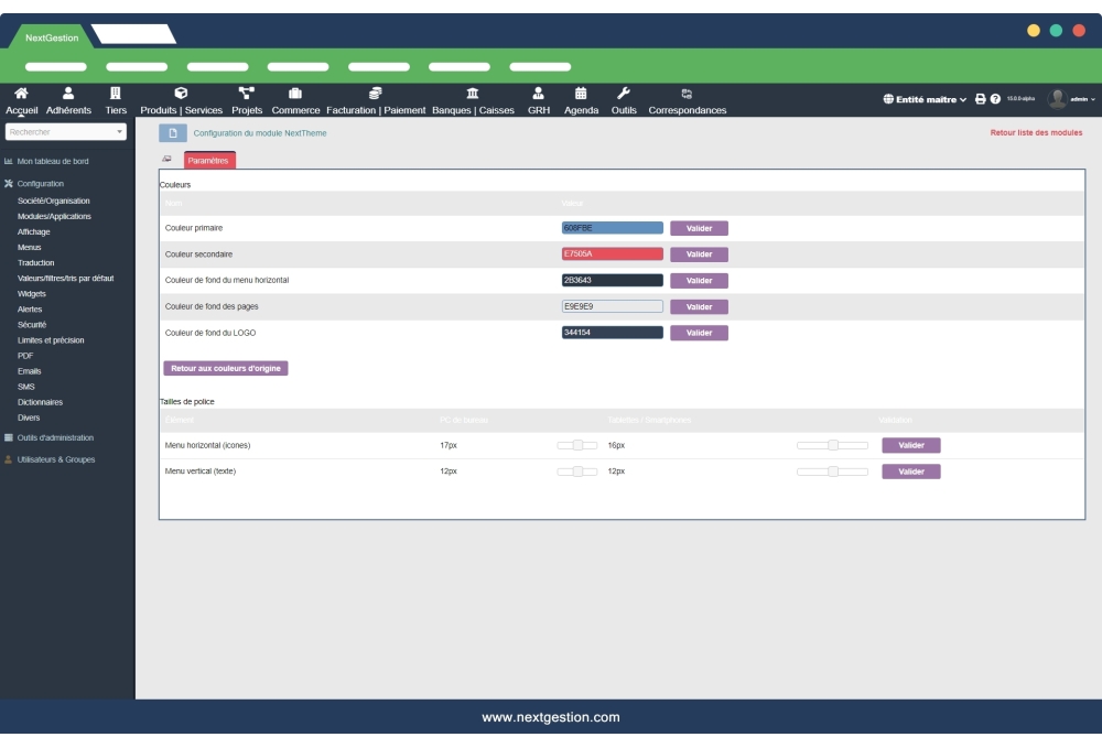 NEXT Theme, Dark Responsive Display