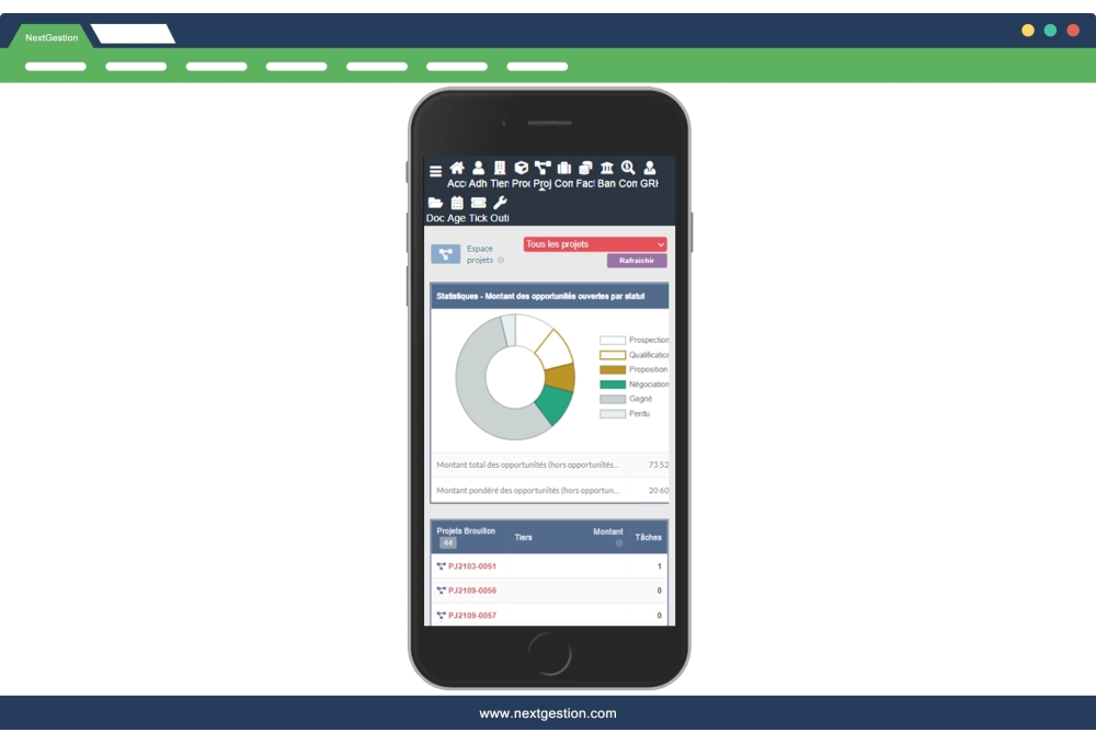 Thème NEXT, foncé affichage Responsive