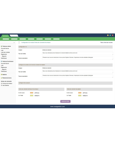 Transfer order: Supplier invoices / Employee salary