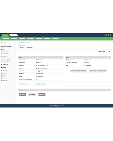 TALENT: GESTION DE CABINET DE RECRUTEMENT