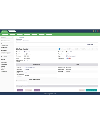 TALENT: GESTION DE CABINET DE RECRUTEMENT