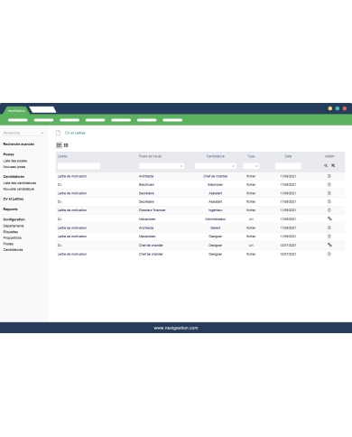 TALENT: GESTION DE CABINET DE RECRUTEMENT