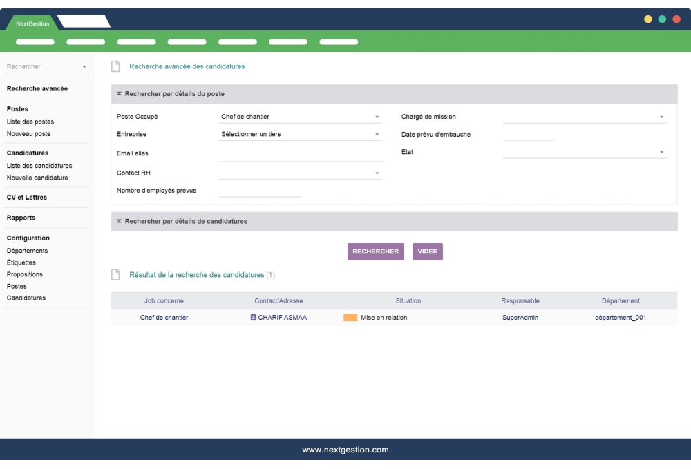 TALENT: GESTION DE CABINET DE RECRUTEMENT