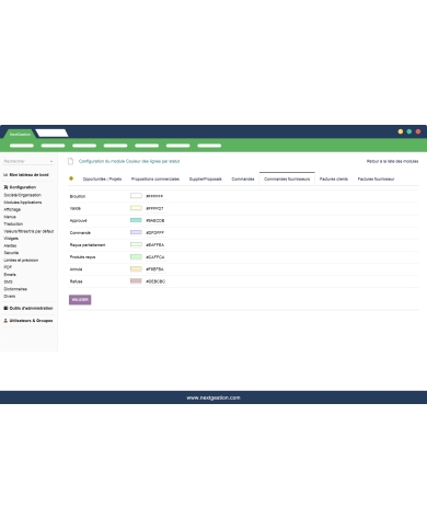 Line colors by status / state Invoice, orders
