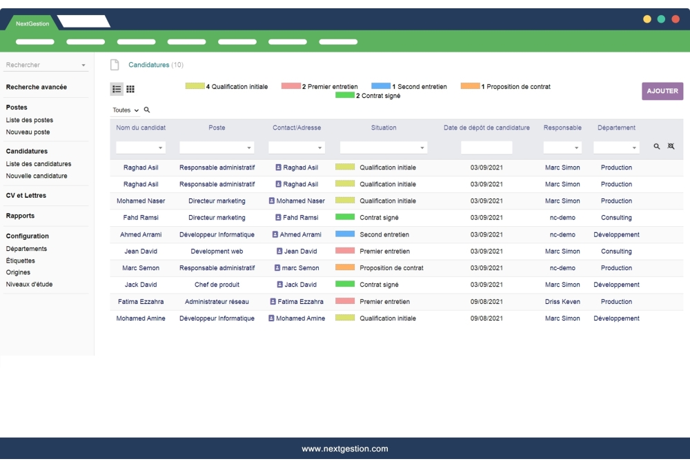 Gestion de Recrutement Dolibarr