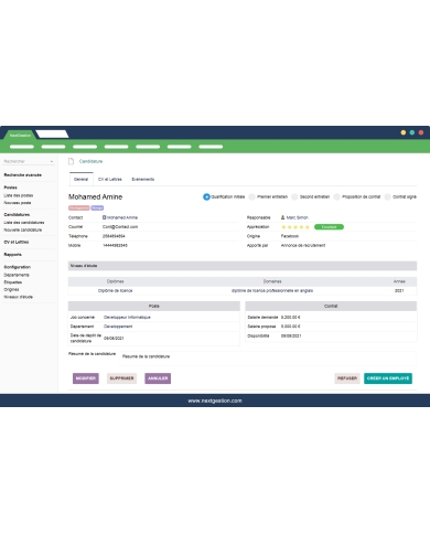 Gestion de Recrutement Dolibarr
