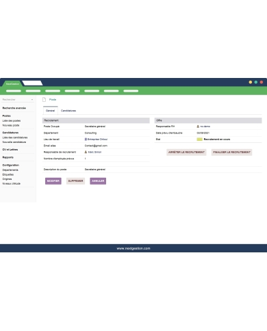Gestion de Recrutement Dolibarr