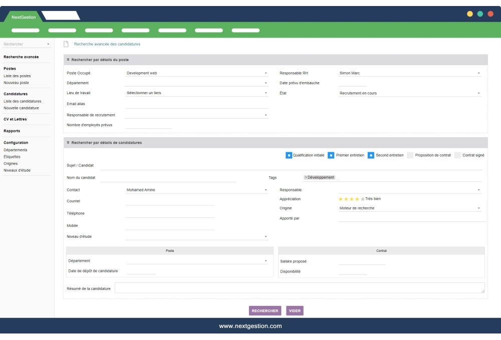 Gestion de Recrutement Dolibarr