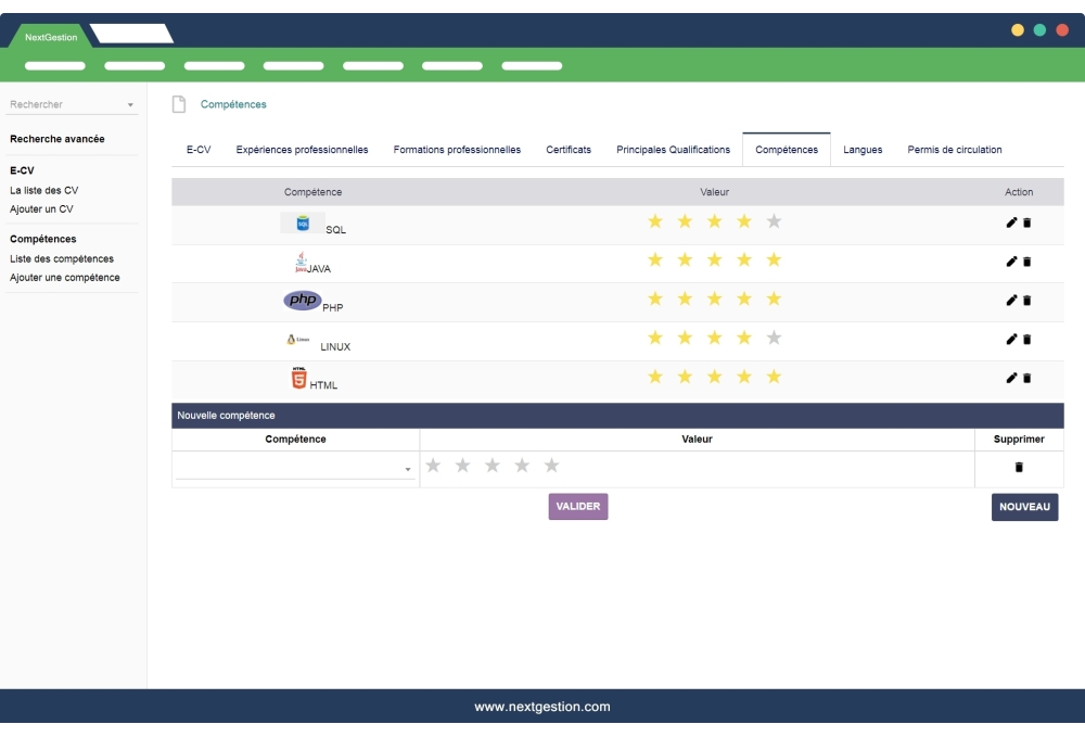 Gestion des CV professionnel Dolibarr