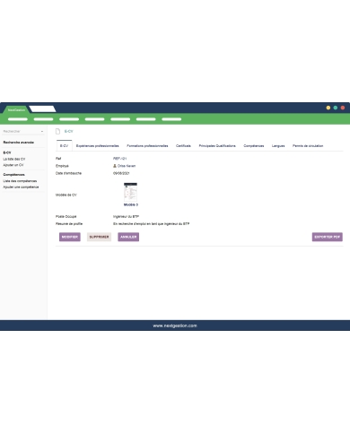 Gestion des CV professionnel Dolibarr