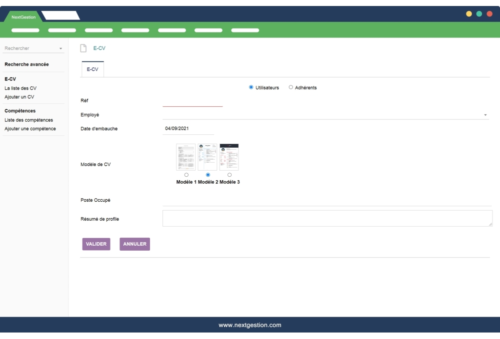 Gestion des CV professionnel Dolibarr