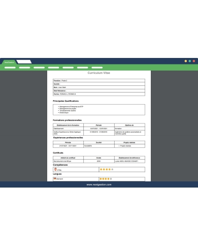 Professional CV management Dolibarr