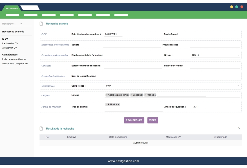 Gestion des CV professionnel Dolibarr