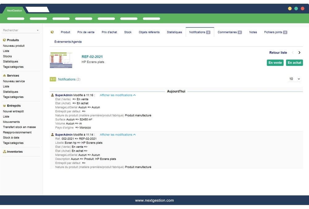 Module Notifications et Commentaires