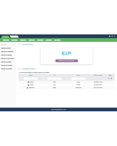 Module GLPI vers Dolibarr