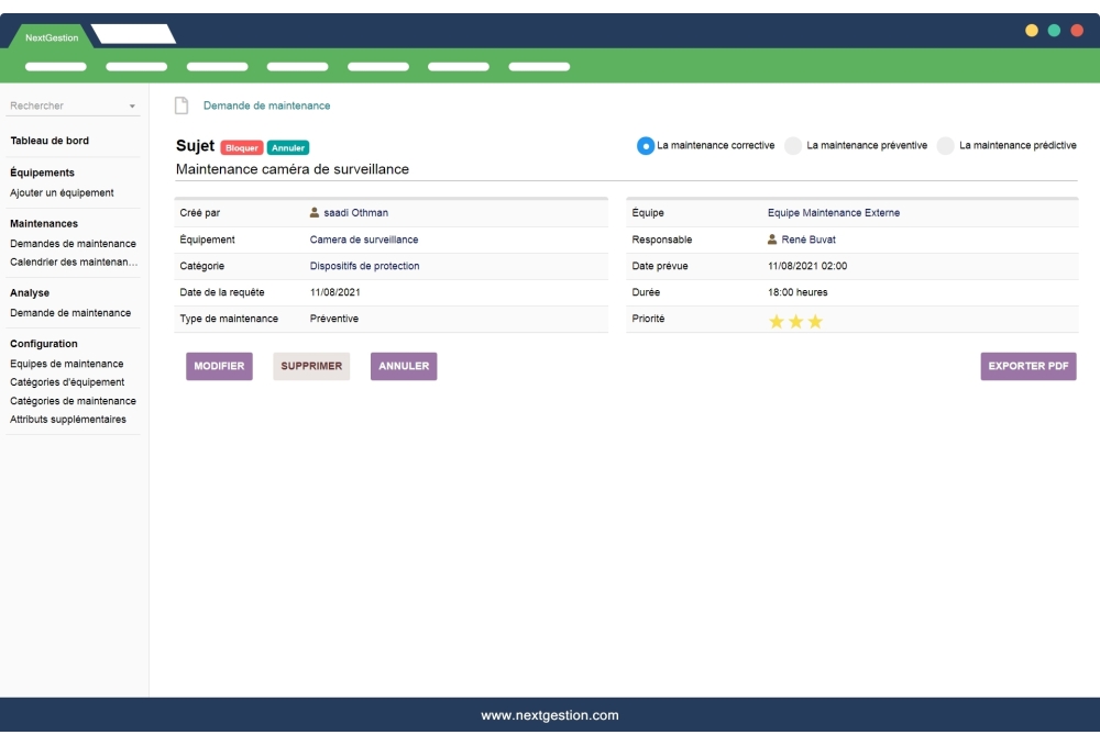 Maintenance préventive et corrective pour Dolibarr