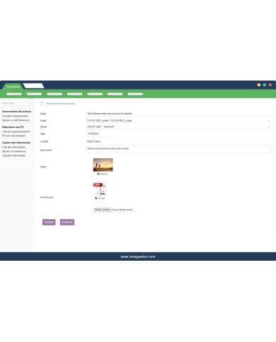 Suivi des chantiers BTP