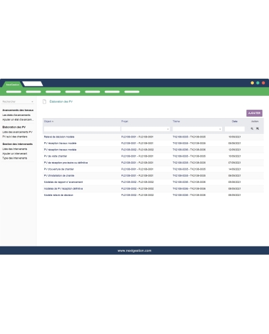 Suivi des chantiers BTP