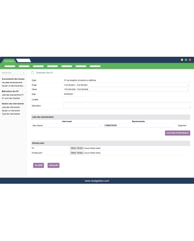 Follow-up of building sites - BTP
