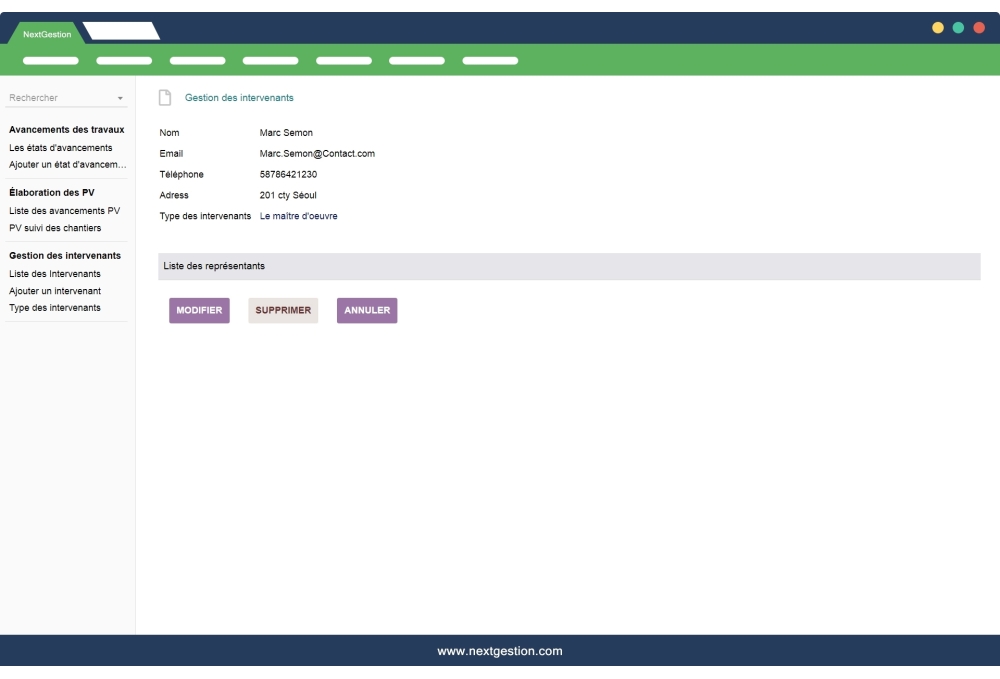 Follow-up of building sites - BTP