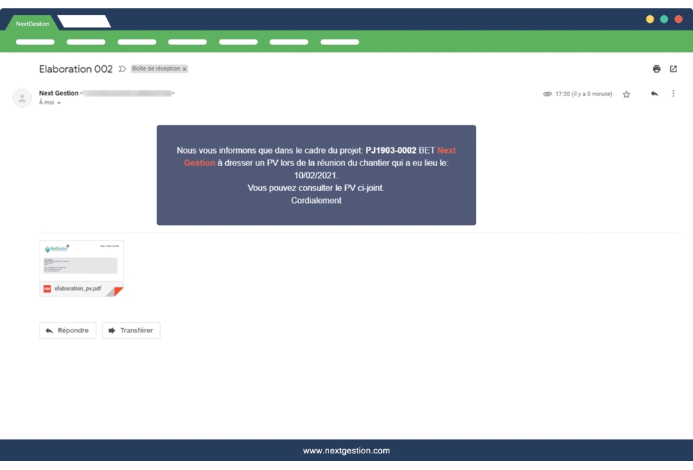 Suivi des chantiers BTP