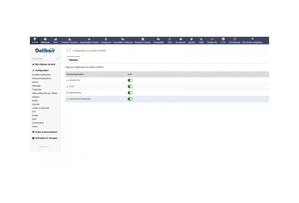 Dolibarr Human Resources Management Pack