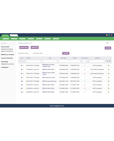 After-sales service follow-up