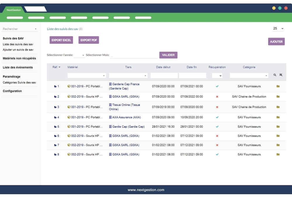 After-sales service follow-up