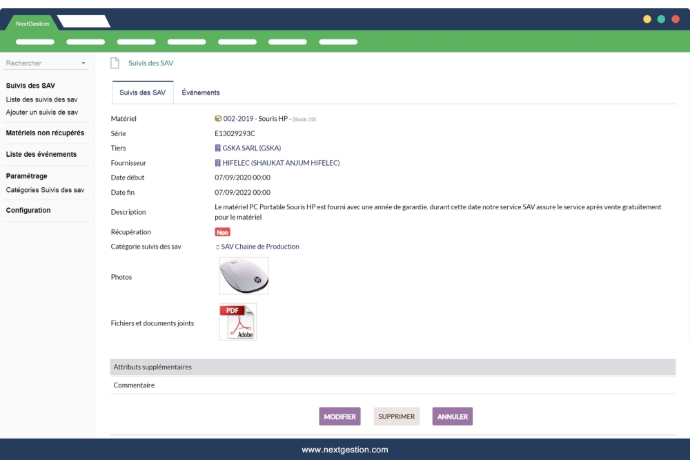 After-sales service follow-up