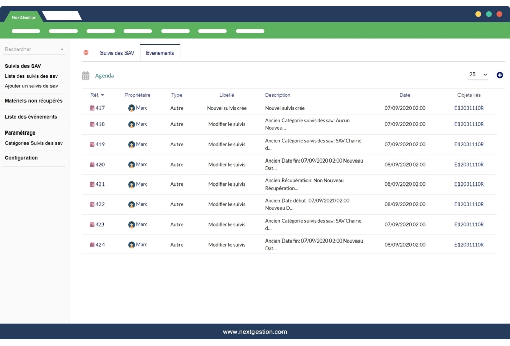 After-sales service follow-up