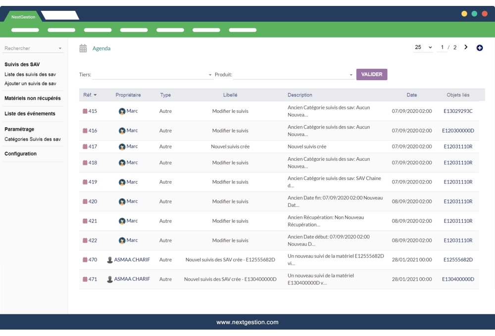 After-sales service follow-up