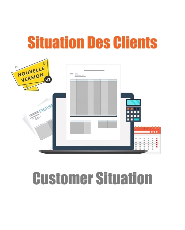 Situation des achats, Paiements, et créances des Clients