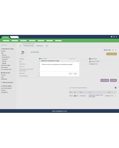 Double validation de congés