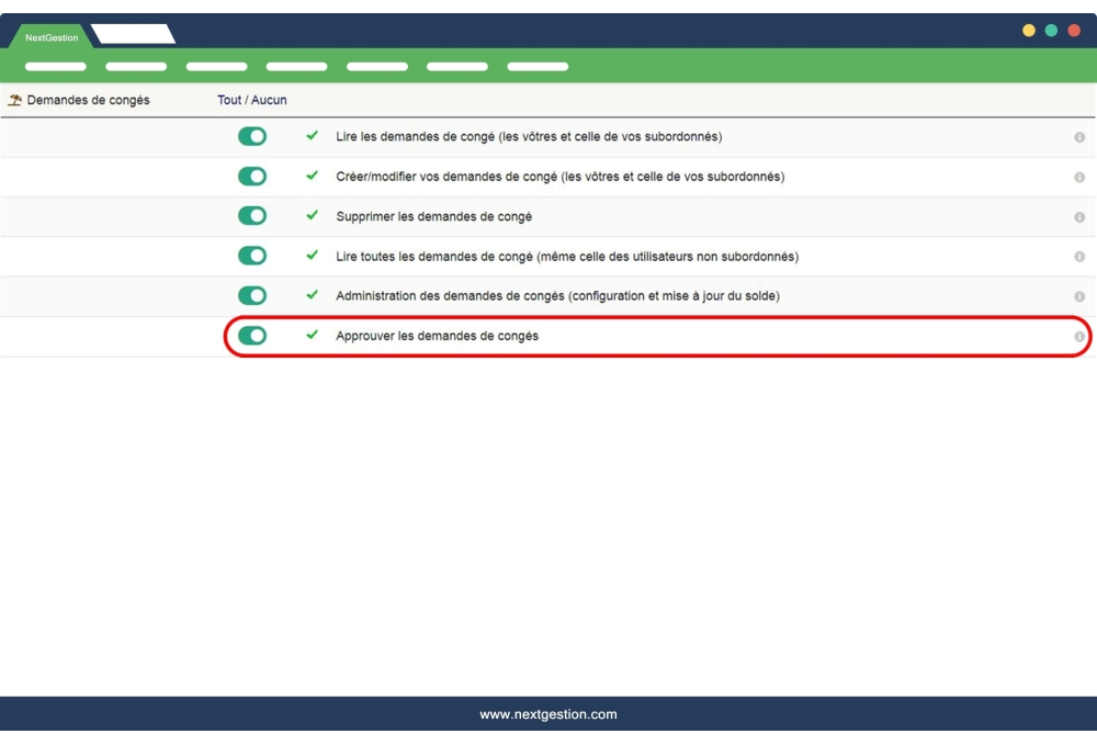Double validation of leave
