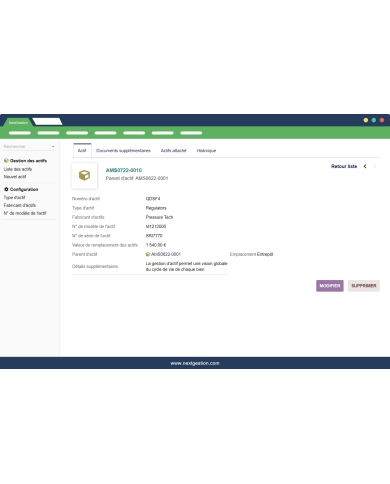 Gestion des actifs Dolibarr