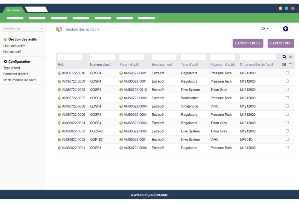 Gestion des actifs Dolibarr