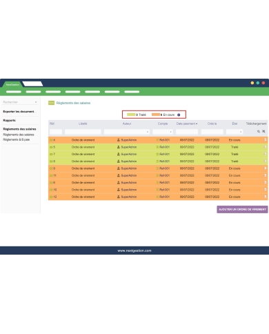 Transfer orders - Advanced