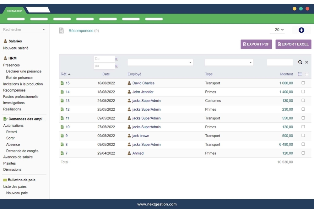 HRM-PRO: Solution avancée pour le système de gestion des ressources humaines